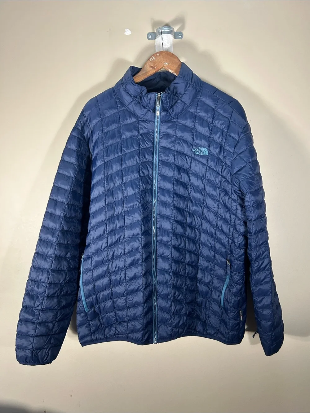 The North Face Men’s Thermoball Navy Blue Quilted Full Zip Jacket Size XXL